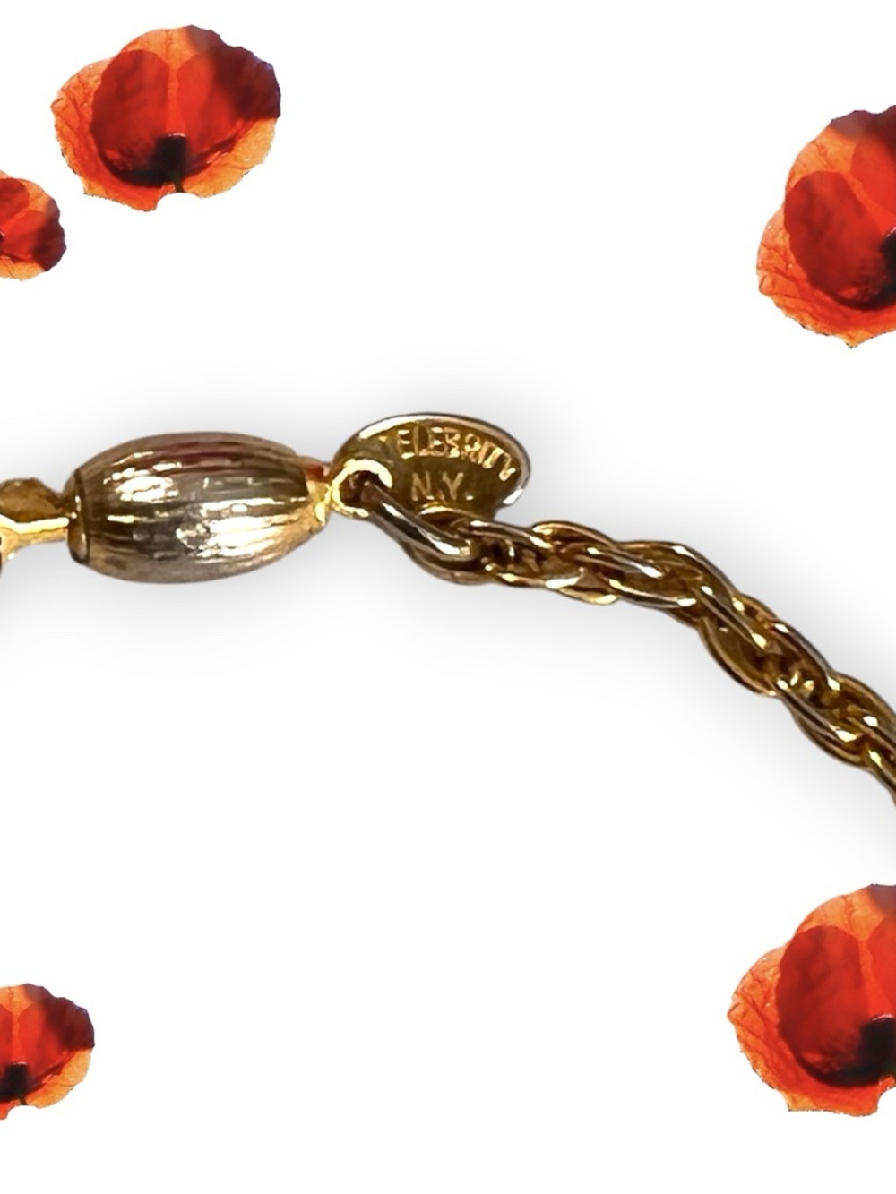 Sarah Coventry Gold-Tone Scarlet Tears Pendant 1973 - Picture 4 of 4